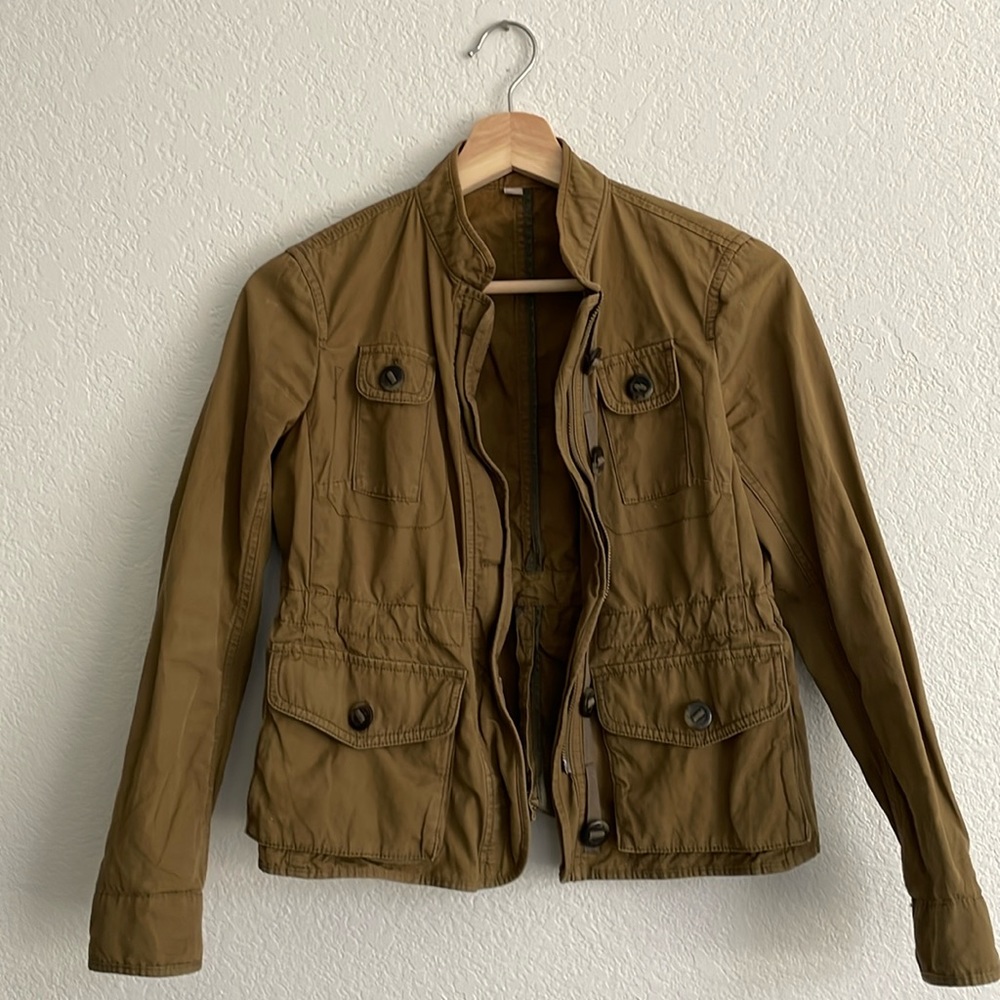 Ann Taylor LOFT XXSP Olive Army Jacket